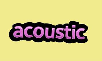 conception de vecteur d'écriture acoustique sur fond jaune