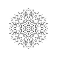 motif de mandala de fleurs circulaires pour mehndi, henné, tatouage, décoration, puja. vecteur