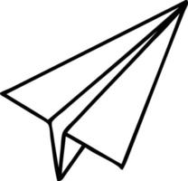 avion en papier dessin animé dessin au trait vecteur