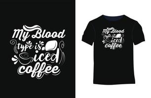 typographie de café cite la conception de t-shirt de vecteur