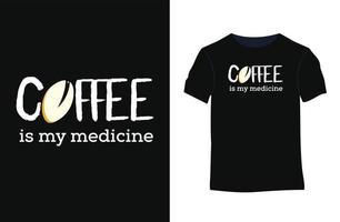 typographie de café cite la conception de t-shirt de vecteur