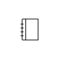 panneaux de contour modernes adaptés aux pages Internet, aux applications, aux magasins, etc. traits modifiables. icône de la ligne du cahier ou du journal vecteur