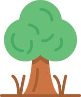icône plate arbre vecteur