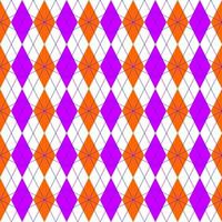 conception sans couture motif orange violet argyle vecteur