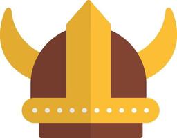 icône plate de casque viking vecteur
