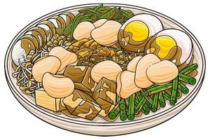 gado-gado jakarta cuisine indonésienne vecteur