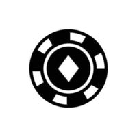 modèle de conception de vecteur d'icône de jeton de poker