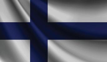 drapeau finlandais agitant. arrière-plan pour la conception patriotique et nationale vecteur