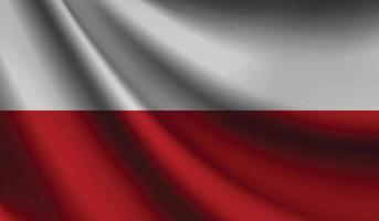 drapeau pologne agitant le fond pour la conception patriotique et nationale vecteur