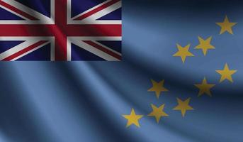 drapeau tuvalu agitant le fond pour la conception patriotique et nationale vecteur
