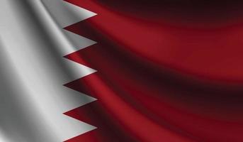 drapeau de bahreïn agitant le fond pour la conception patriotique et nationale vecteur