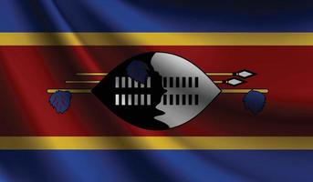 drapeau eswatini swaziland agitant. arrière-plan pour la conception patriotique et nationale vecteur