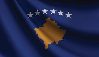 drapeau kosovo agitant. arrière-plan pour la conception patriotique et nationale vecteur