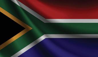 drapeau de l'afrique du sud agitant le fond pour la conception patriotique et nationale vecteur