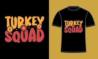 conception de t-shirt joyeux thanksgiving thanksgiving vecteur