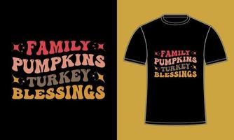 conception de t-shirt joyeux thanksgiving thanksgiving vecteur