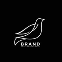 logo oiseau design simple et propre pour la marque vecteur