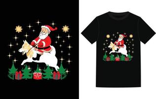 conception de t-shirt de noël vecteur