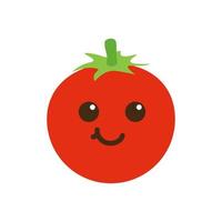 conception de vecteur de tomate, personnage d'icône de tomate bébé mignon