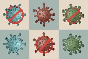 virus pathogène, micro-organismes, microbe. germes humains isolés. illustration vectorielle pour les soins de santé, médical vecteur