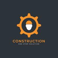 création de logo de chantier vecteur