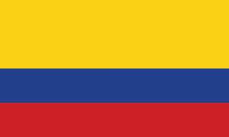 drapeau de l'illustration vectorielle de colombie. le drapeau national de la colombie avec le drapeau tricolore officiel vecteur