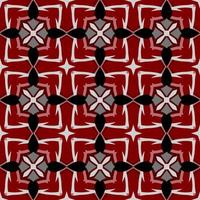 motif géométrique rouge sans couture avec forme tribale. motif conçu en ikat, aztèque, marocain, thaï, style arabe de luxe. idéal pour les vêtements en tissu, la céramique, le papier peint. illustration vectorielle. vecteur