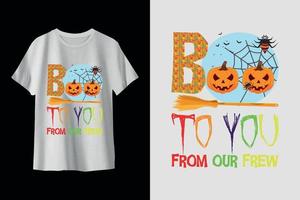 conception de t-shirt halloween pour enfants vecteur