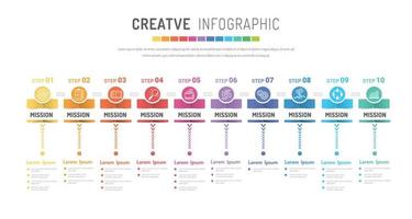 option de conception infographique 10 vecteur