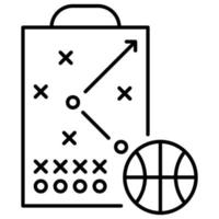 icône du tableau de présentation, thème du basket-ball vecteur