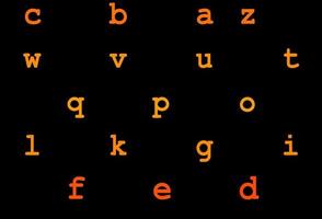 motif vectoriel orange foncé avec symboles abc.