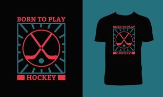 conception créative de t-shirt de hockey vecteur