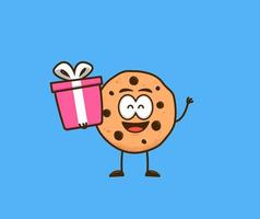 mignon biscuits collation personnage de dessin animé mascotte cadeau cadeau graphique illustration vecteur