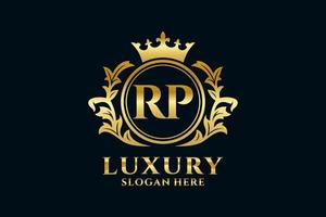 modèle de logo de luxe royal lettre rp initiale dans l'art vectoriel pour les projets de marque luxueux et autres illustrations vectorielles.