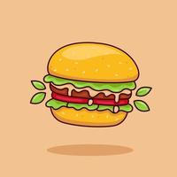 burger à base de plantes pour illustration végétalienne vecteur