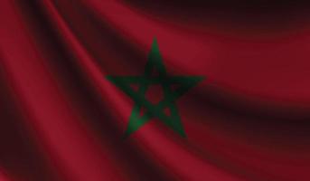 drapeau marocain agitant le fond pour la conception patriotique et nationale vecteur