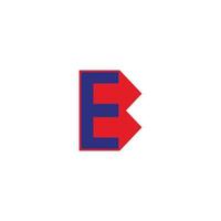 abstrait lettre e flèches géométrique logo coloré vecteur
