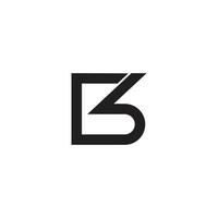 lettre rb mono ligne logo simple vecteur