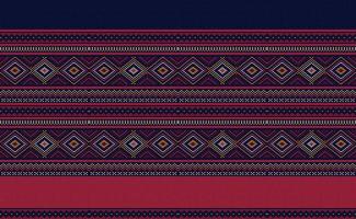 vecteur de motif en tricot, motif de broderie rouge sur fond noir, ethnique sans couture pour impression