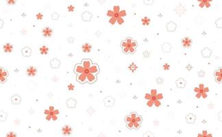 tissu à motif de fleurs sur fond blanc, beau vecteur floral harmonieux, conception d'emballage cadeau graphique