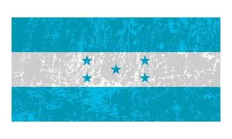 drapeau grunge du honduras, couleurs officielles et proportion. illustration vectorielle. vecteur
