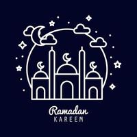 carte de voeux ramadan kareem vecteur