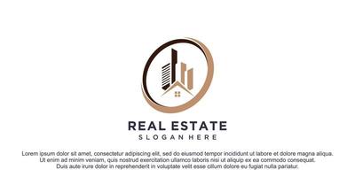 logo immobilier avec vecteur premium design créatif