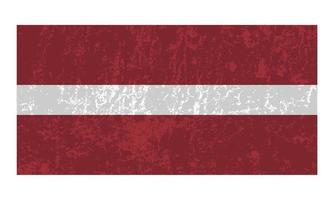 drapeau grunge lettonie, couleurs officielles et proportion. illustration vectorielle. vecteur