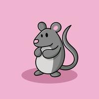 souris dessin animé mascotte drôle vecteur sourire bonheur amusement mignon illustration mignon