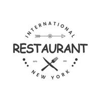 conception de restaurant de logo rétro vintage. logotypes. éléments de conception vectorielle, enseignes commerciales, logos, identités, étiquettes, badges et objets vecteur