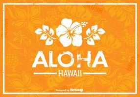 Affiche rétro gratuite de vecteur d'Hawaï