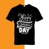 lettrage de typographie happy valentines day pour la conception gratuite de t-shirt vecteur