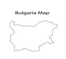 Bulgarie carte contours vector illustration en fond blanc