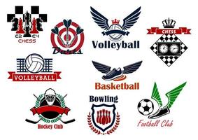 emblèmes et symboles héraldiques pour l'équipe sportive vecteur